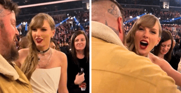 Jelly Roll’s Wife Posts Video Of Him Meeting His “Crush” Taylor Swift At The Grammys