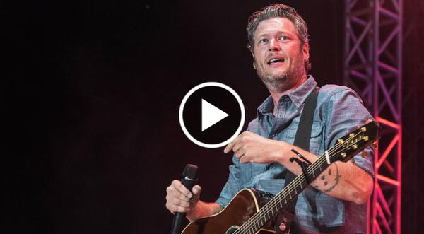 Blake Shelton Shocked When Blonde Bombshell Crashes Concert