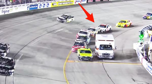 Ambulance Causes NASCAR Crash In Freak Incident