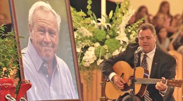 An Emotional Vince Gill Sings 'Go Rest High On That Mountain' At Arnold Palmer's Funeral