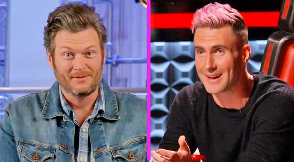 Blake Shelton Says Adam Levine's Pink Hair Reminds Him Of WHAT?!