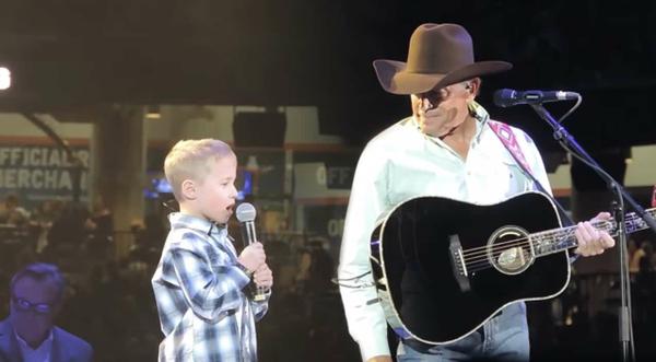 George Strait’s Grandson Joins Him On Stage At RodeoHouston For ‘God And Country Music’ Duet