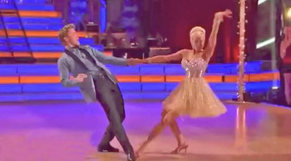 Kellie Pickler & Derek Hough Kick Up Their Heels In “Footloose” Dance On DWTS Season 16