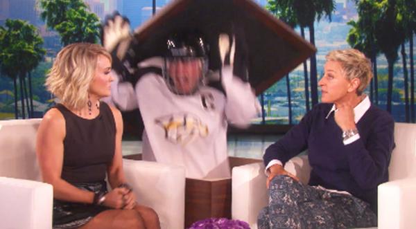 Ellen DeGeneres Scares The Life Out Of An Unsuspecting Carrie Underwood