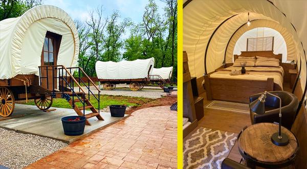Kentucky Campground Offers Covered Wagons For Visitors To Camp In