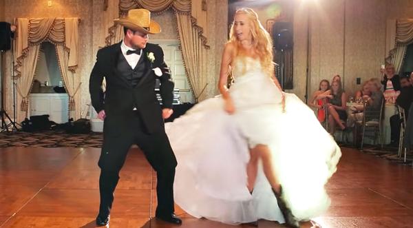 Bride & Groom Pull Off Ultimate Surprise With "Footloose" Wedding Dance