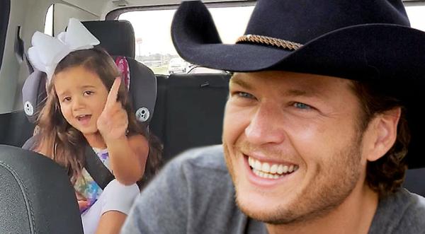 Young Girl Sings Blake Shelton's 'Lonely Tonight' In Backseat Of Car