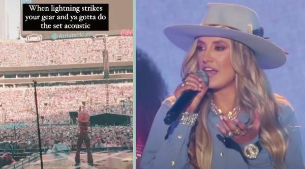 Lightning Strikes Lainey Wilson’s Gear So She Goes Acoustic