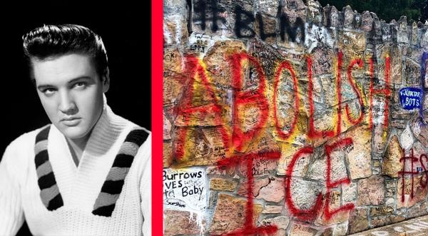 Graceland Vandalized With Graffiti