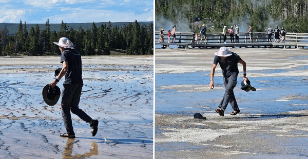 Yellowstone National Park Visitors Outraged After Man Walks Into Off-Limits Thermal Zone, “Ban Him For Life”