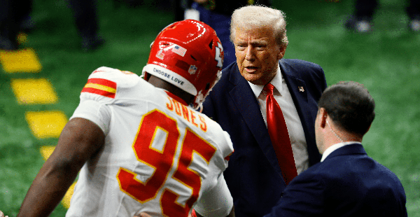 President Donald Trump Appears At Super Bowl LIX