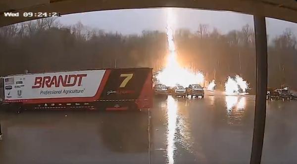 Vehicle Struck By Lightning At Dale Jr.’s Racing Headquarters