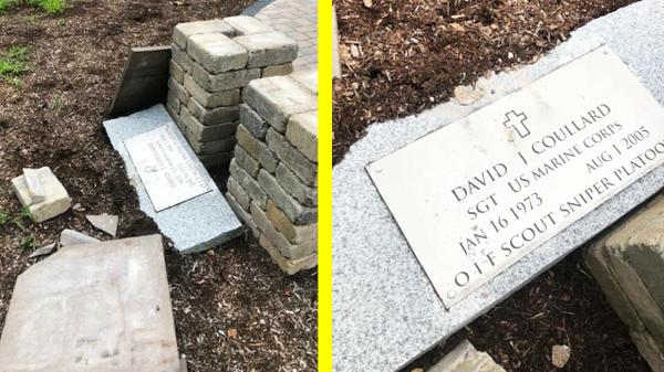 Police Identify Person Who Repeatedly Vandalized Marine's Memorial As 14-Year-Old Boy