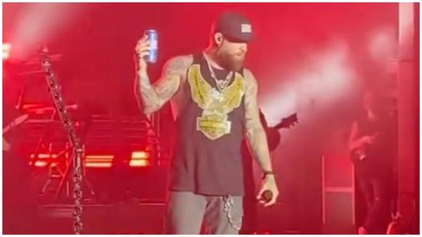 Fan Throws Bud Light To Brantley Gilbert, His Reaction Says It All