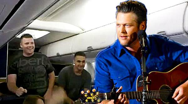 US Marine Matt Bussen Sings 'Home' On Airplane's Speaker System
