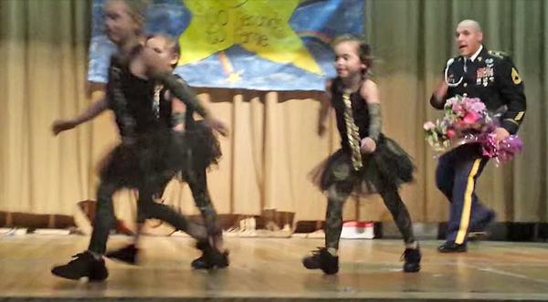 After Tragic Accident, Deployed Soldier Surprises Young Daughter During Talent Show