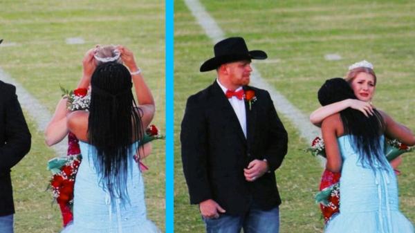 Homecoming Queen Brings Stadium To Tears After Giving Crown To Girl Whose Mom Died