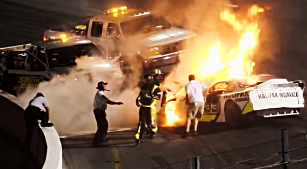 NASCAR Punishes Dad For Saving Son From Fiery Wreck
