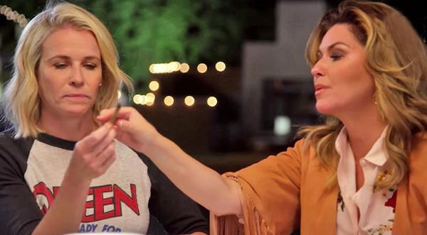 Shania Twain Passes A Joint At Chelsea Handler's Dinner Party