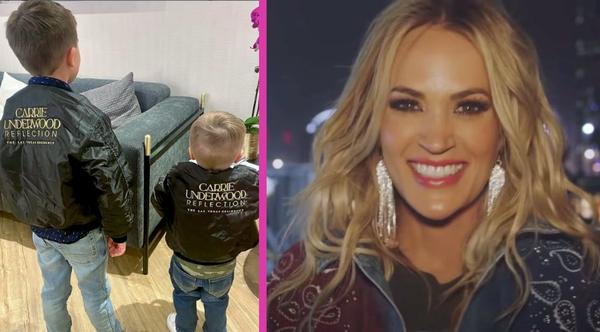 Carrie Underwood Shares Cute Photo Of Sons Representing Her Vegas Residency
