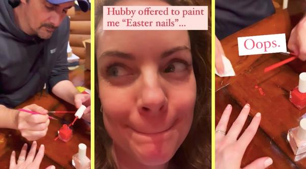 Brad Paisley Paints Wife’s Nails For Easter – The Result Is Hilarious