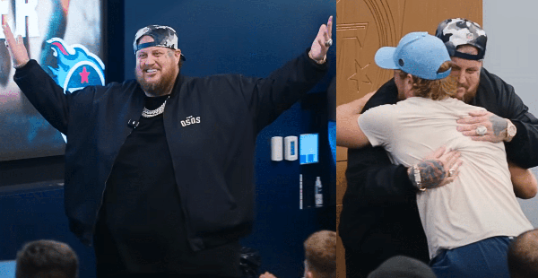 Jelly Roll Makes Surprise Appearance At Tennessee Titans Team Meeting