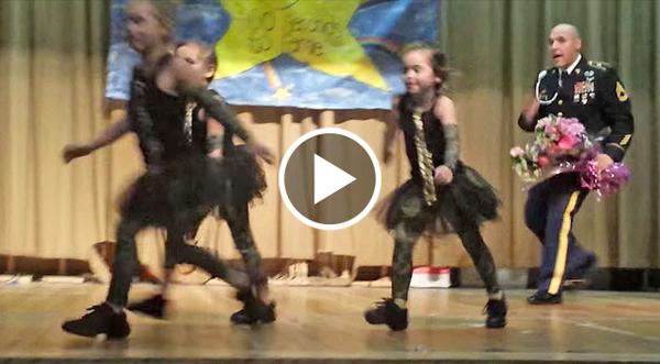 After Tragic Accident, Deployed Soldier Surprises Young Daughter During Talent Show