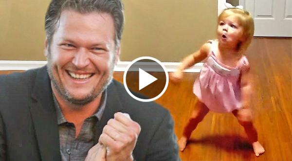 Too Cute: Little Girl Hears Her Favorite Blake Shelton Song & Can't Help But Dance