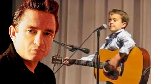 Explosively Talented Second-Grader Shocks Crowd With Insane Johnny Cash Performance