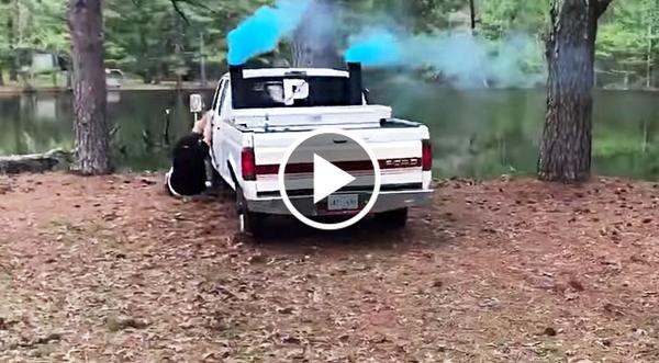 Redneck Gender Reveal Goes Terribly Wrong When Father Starts Truck