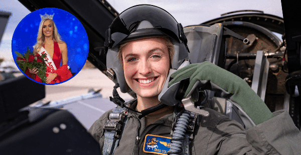 Top Gun Trainee Becomes First Active Duty Officer Crowned Miss America