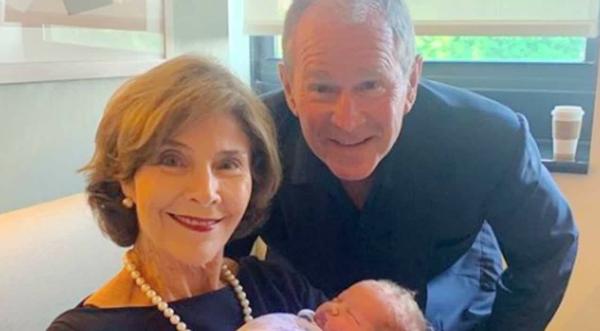 Former President George W. Bush Shares New Photos With First Grandson