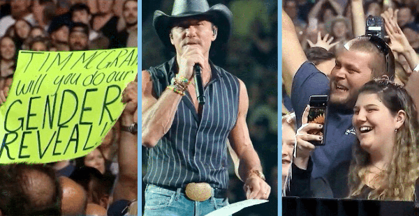 Tim McGraw Stops Concert To Help Fans With Baby Gender Reveal