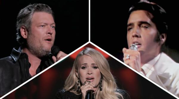 Pregnant Carrie Joins Blake, Darius, & More For Spine-Tingling Elvis Tribute
