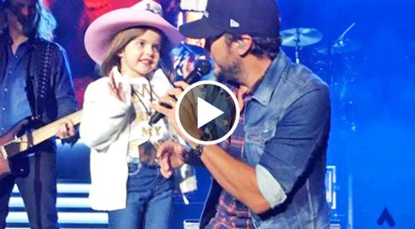 Luke Bryan Invites Shy Little Girl On Stage, But Then She Shocks Everyone