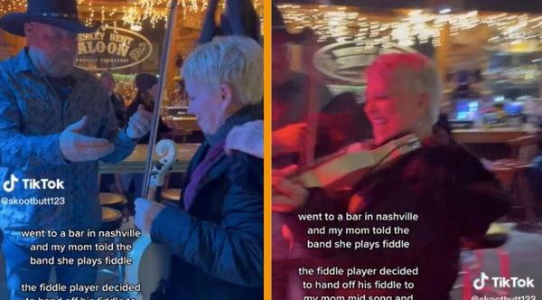 Bar Band Hands Over Fiddle To Woman & She Absolutely Kills It