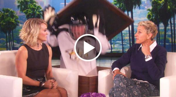 Ellen DeGeneres Scares The Life Out Of An Unsuspecting Carrie Underwood