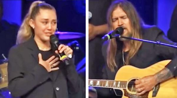 Billy Ray Cyrus Steps In To Help After Miley Breaks Down At 'Voice' Singer's Funeral