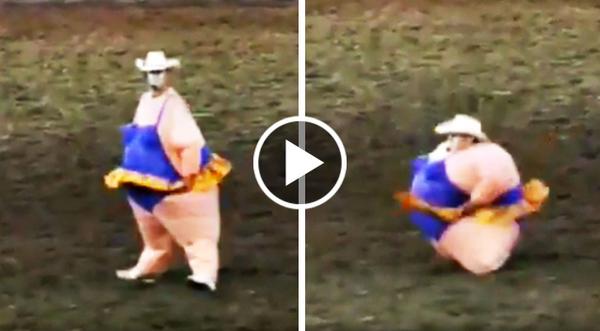 Rodeo Clown Leaves Crowd Roaring After Hysterical Dance