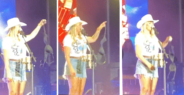 Fan Throws Bra At Miranda Lambert On Stage – See Her Reaction