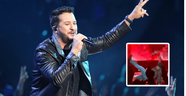 Luke Bryan Falls Down During Live Show