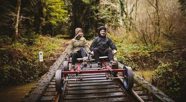 Ride A Pedal Bike Down An Old Redwood Forest Railroad