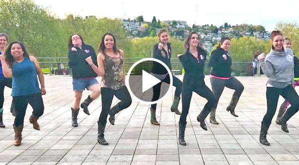 Boot Boogie Babes Show Their Sassy Sides In Sizzlin' Line Dance To Hit Country Duet