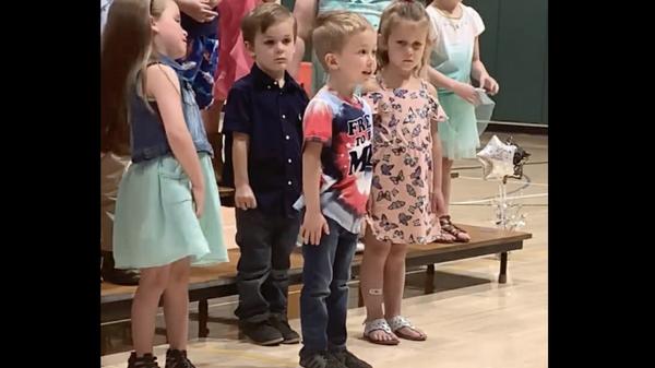 4-Year-Old “Little Patriot” Nails National Anthem Performance At Preschool Graduation