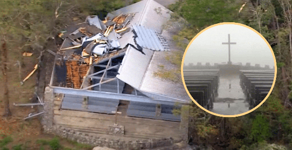 Cross Remains Standing In South Carolina’s “Pretty Place” Chapel Amid Damage From Hurricane Helene