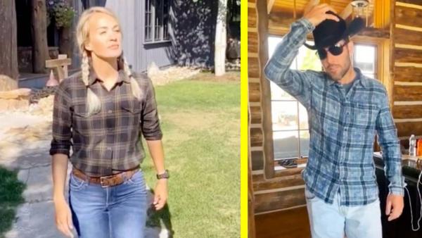 Carrie Underwood & Mike Fisher Channel "Yellowstone" Characters In Tik Tok Video