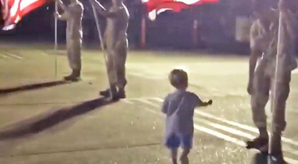 2-Year-Old Goes Viral After Walking Up To U.S. Troops To Shake Their Hands