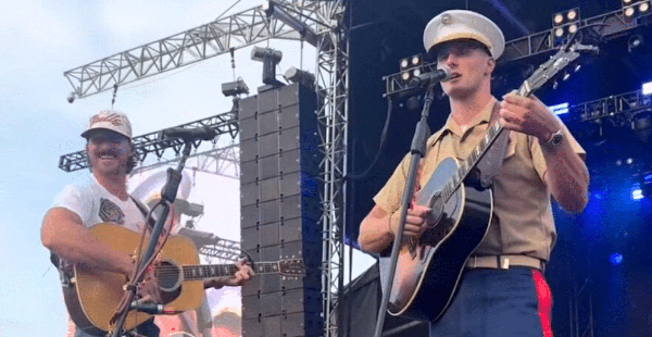 Crowd Goes Wild When Riley Green Brings Out Marine For “In Color” Duet
