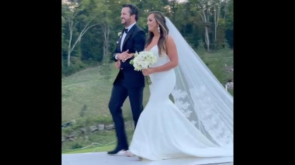 Luke Bryan Beams As He Walks Niece, Jordan, Down The Aisle