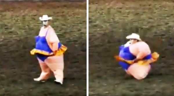 Rodeo Clown Leaves Crowd Roaring After Hysterical Dance